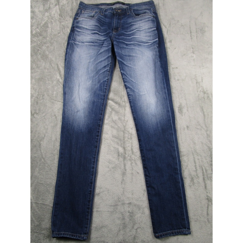 Big Star Jeans Womens 27‎ Blue Denim Distressed Skinny Maddie Pockets